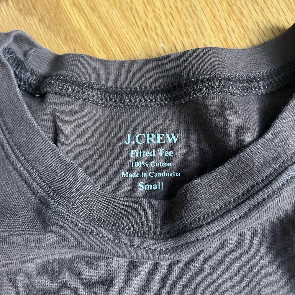 Brown J-crew t-shirt